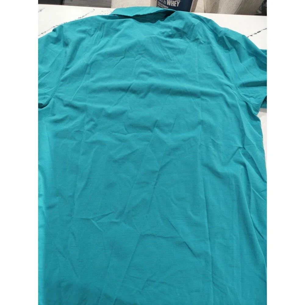 Miami Dolphins Shirt Mens Large Blue NFL Football Nike Dri-FIT Training Polo